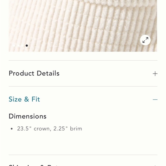 MOTHER JEANS Anthropologie Corduroy bucket hat new one size main image 5